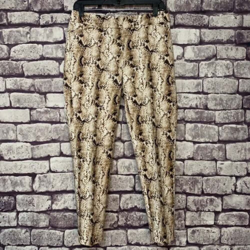 White House Black Market Animal Print Pants Size 4